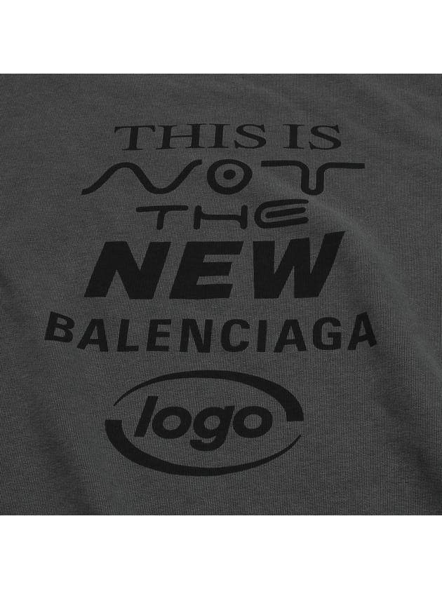 Luxury Balenciaga This Not Logo Cotton Sweatshirt Black
