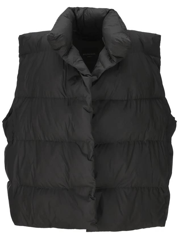 Luxury Balenciaga Wrap Puffer Padded Vest Black