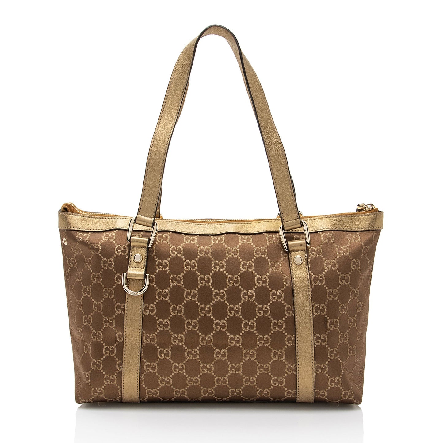 Luxury Gucci Trending 2025 Metallic GG Canvas Abbey Medium Tote