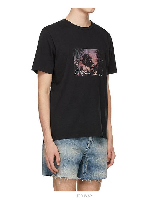 Luxury Saint Laurent Paris Sunset Short Sleeve T-Shirt Black