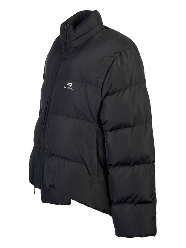 Luxury Balenciaga Sporty B Logo Point Down Padding Black