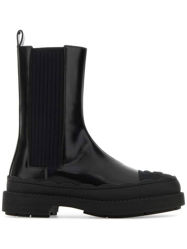 Luxury Gucci Trending 2025 Interlocking G Leather Ankle Boots Black
