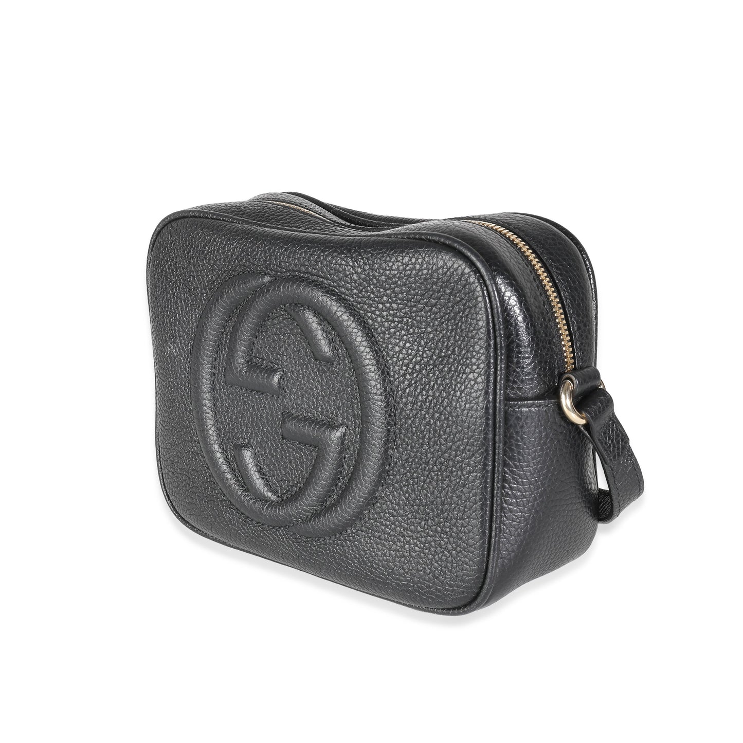 Luxury Gucci Trending 2025 Black Pebbled Calfskin Soho Disco Bag