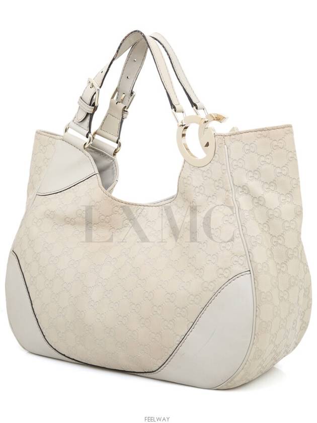 Luxury Gucci Trending 2025 Seema GG logo shoulder tote bag 203504 white gold