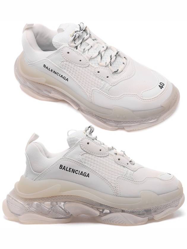 Luxury Balenciaga Triple S Clear Sole Low Top Sneakers White