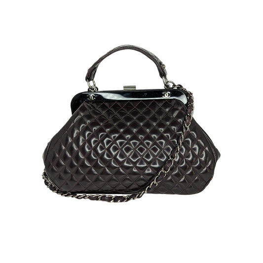 Luxury Chanel bag Vintage Mademoiselle Frame Satchel