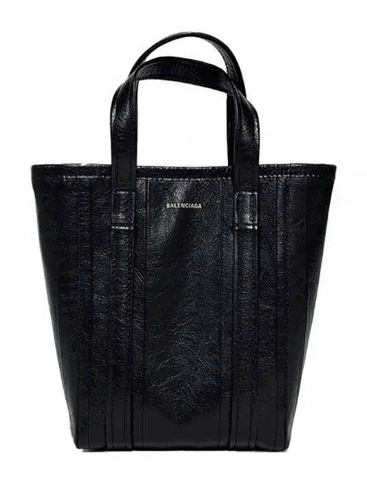 Luxury Balenciaga Barbes Small Shopper Tote Bag Black