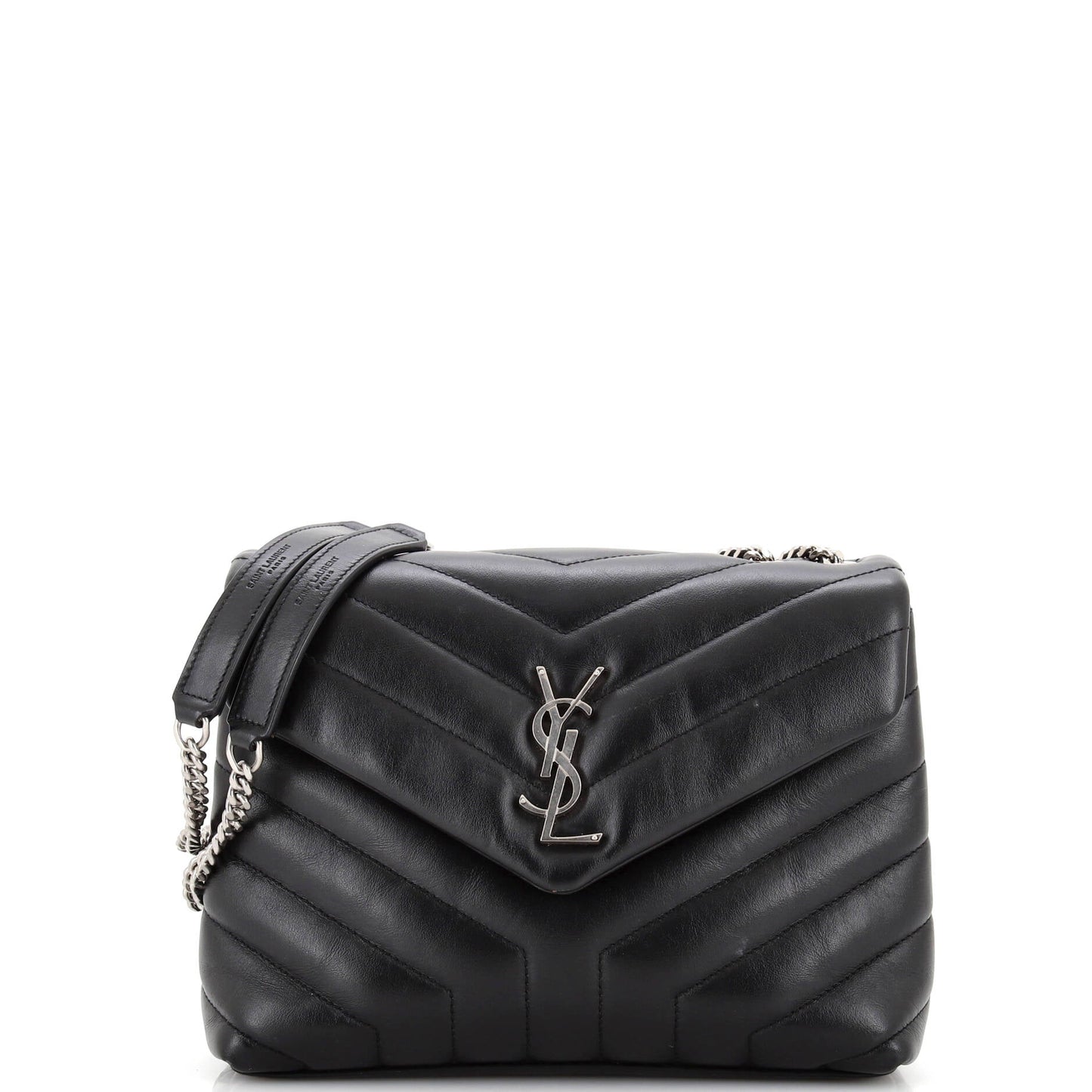 Luxury Saint Laurent Loulou Shoulder Bag Matelasse Chevron Leather Small