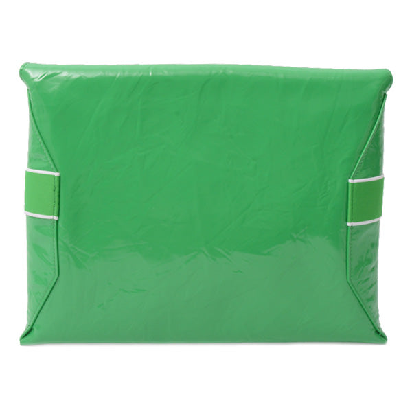 Luxury Bottega Veneta Green Enamel Clutch Bag