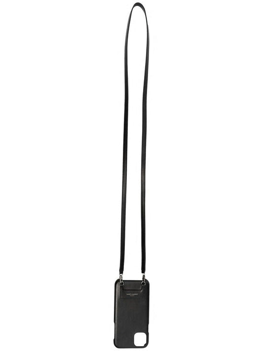 Luxury Saint Laurent Iphone 11 Pro Crossbody Case in 1000 | 6507240U90R1000