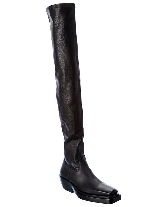 Luxury Bottega Veneta The Lean Leather Over-The-Knee Boot