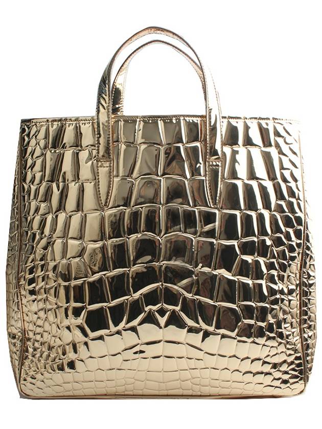 Luxury Saint Laurent Gold mirror wani pattern big shopper bag