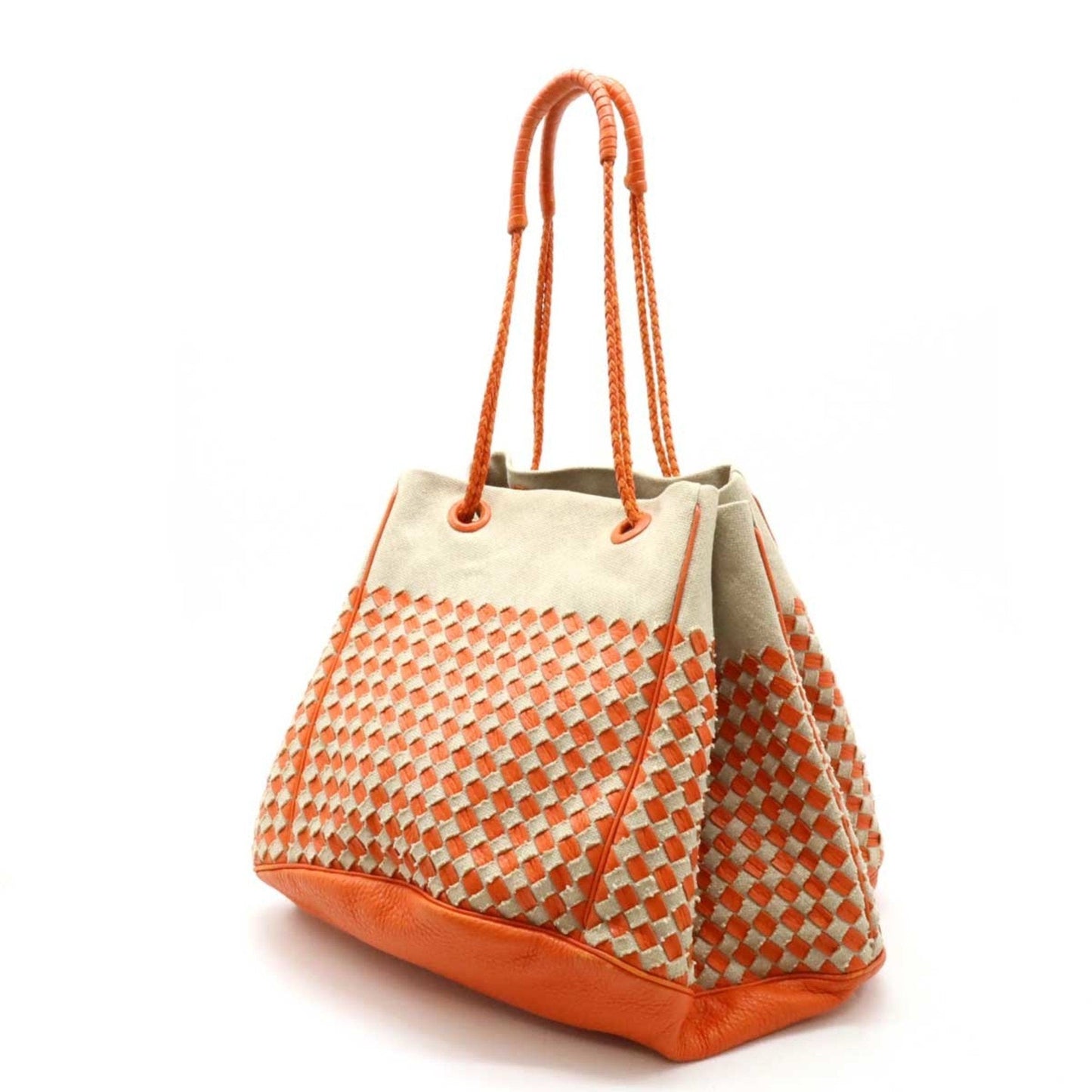 Luxury Bottega Veneta  Canvas Leather Tote Bag ()