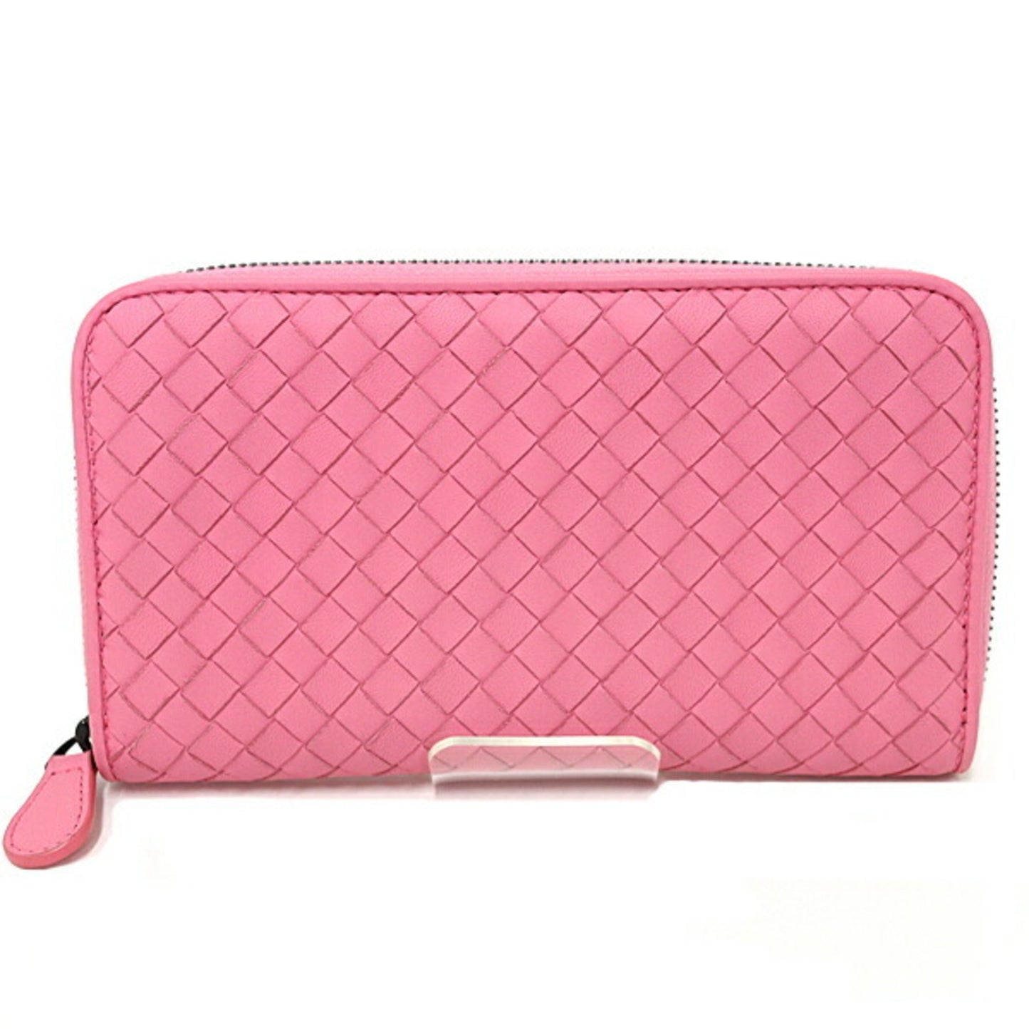 Luxury Bottega Veneta  pink Leather Long Wallet (Bi-Fold) ()