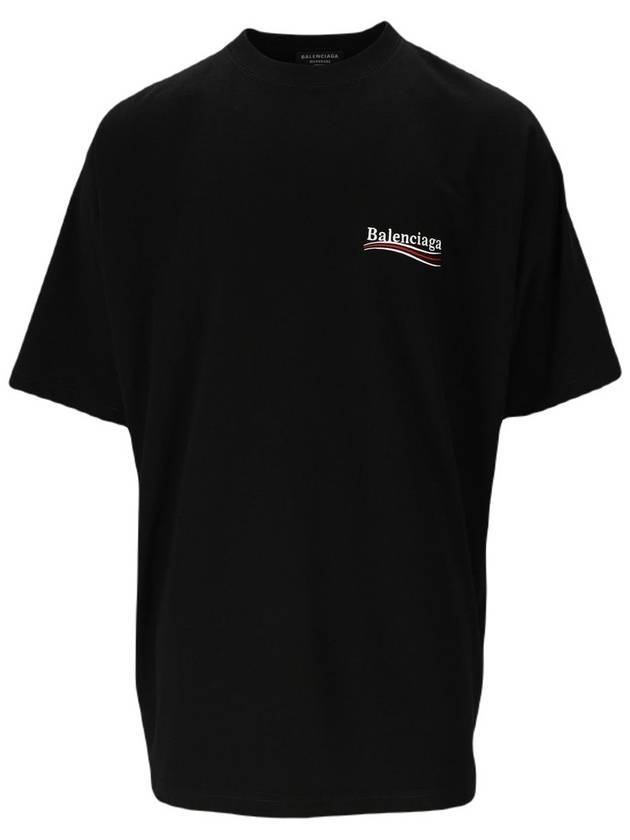 Luxury Balenciaga Political Campaign Large Fit Short Sleeve T-Shirt Black