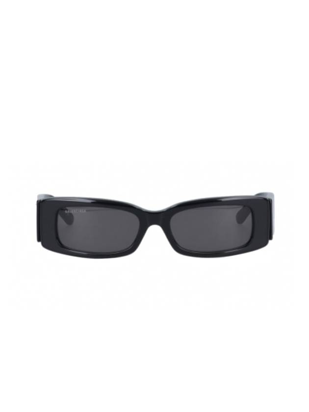 Luxury Balenciaga Eyewear Max Rectangle Sunglasses Black