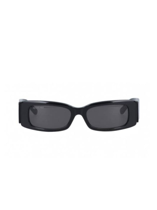 Luxury Balenciaga Eyewear Max Rectangle Sunglasses Black