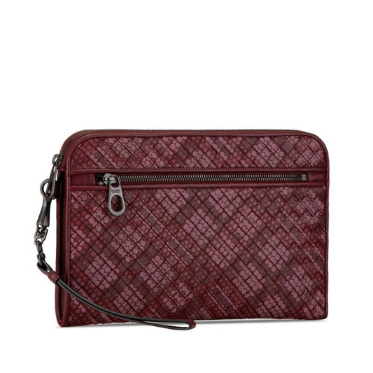 Luxury Bottega Veneta Intrecciato  Leather Clutch Bag ()