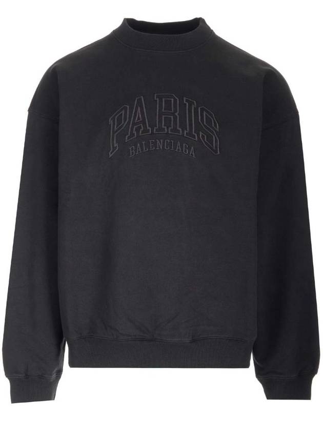Luxury Balenciaga Cities Paris Regular Fit Sweatshirt Black