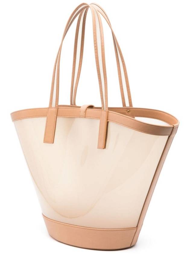 Luxury Saint Laurent Panier Medium Tote Bag Oatmilk