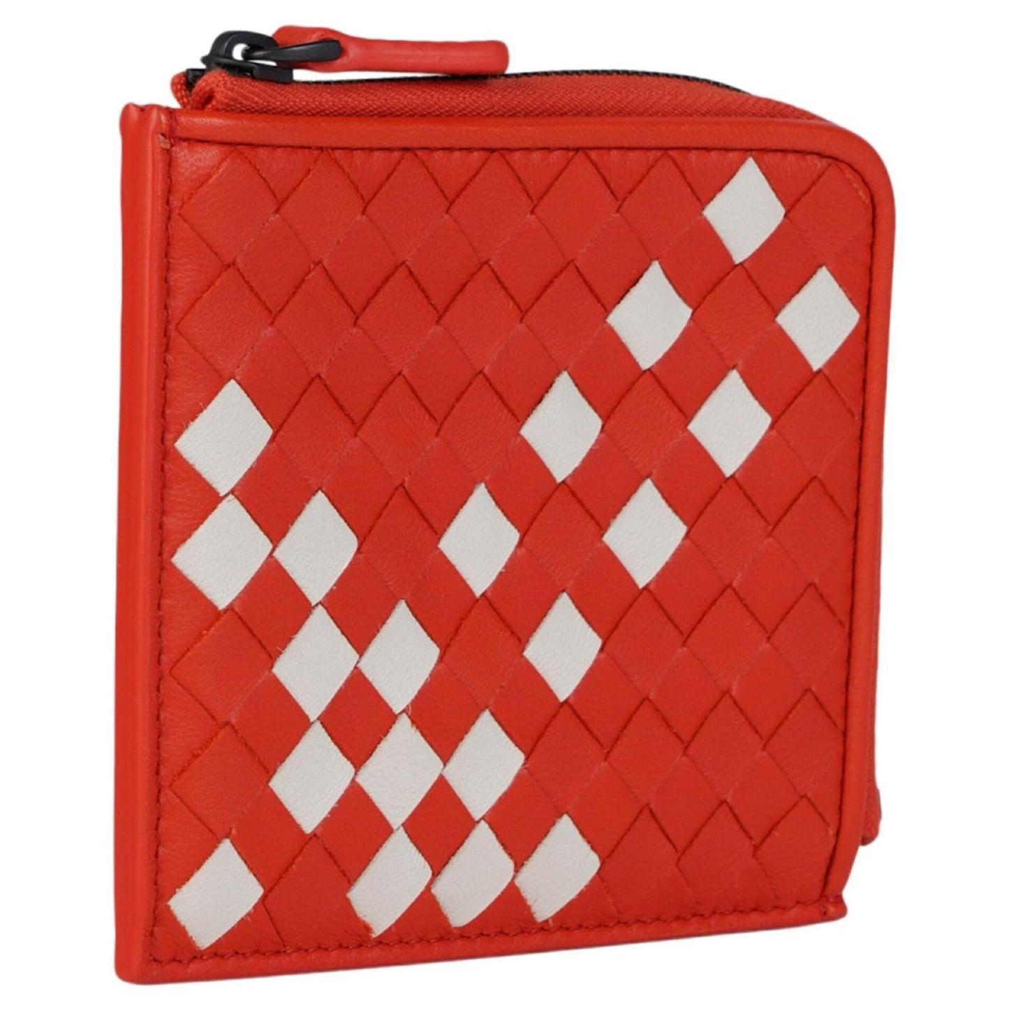 Luxury Bottega Veneta Intrecciato Leather Zip-Around Slim Wallet