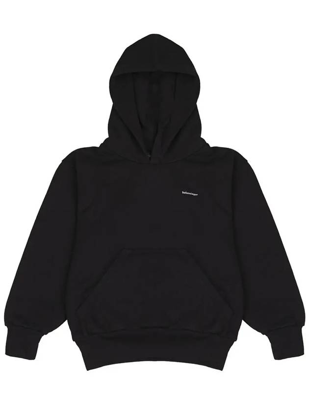 Luxury Balenciaga Kids Logo Hoodie Black