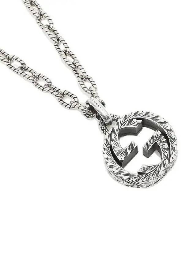 Luxury Gucci Trending 2025 Women's Interlocking G Pendant Necklace Silver