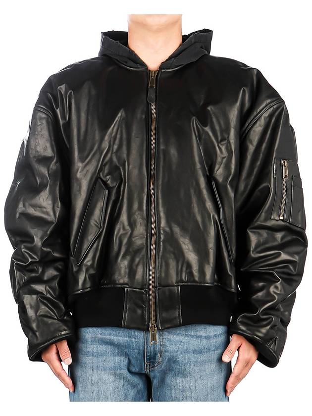 Luxury Balenciaga Hoodie Bomber Black