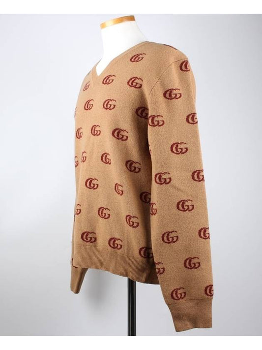 Luxury Gucci Trending 2025 Jacquard wool V neck sweater