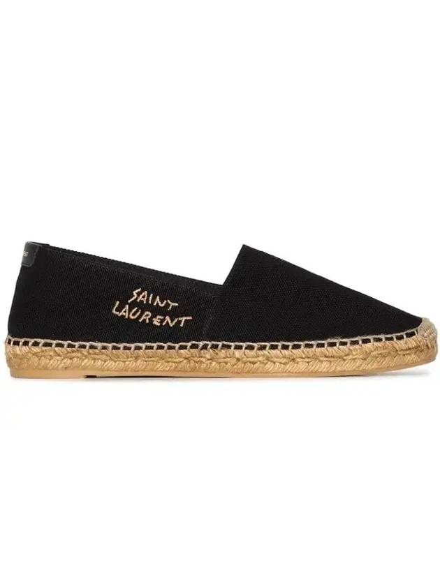 Luxury Saint Laurent Women's Monogram Espadrilles Black