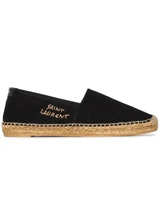 Luxury Saint Laurent Women's Monogram Espadrilles Black