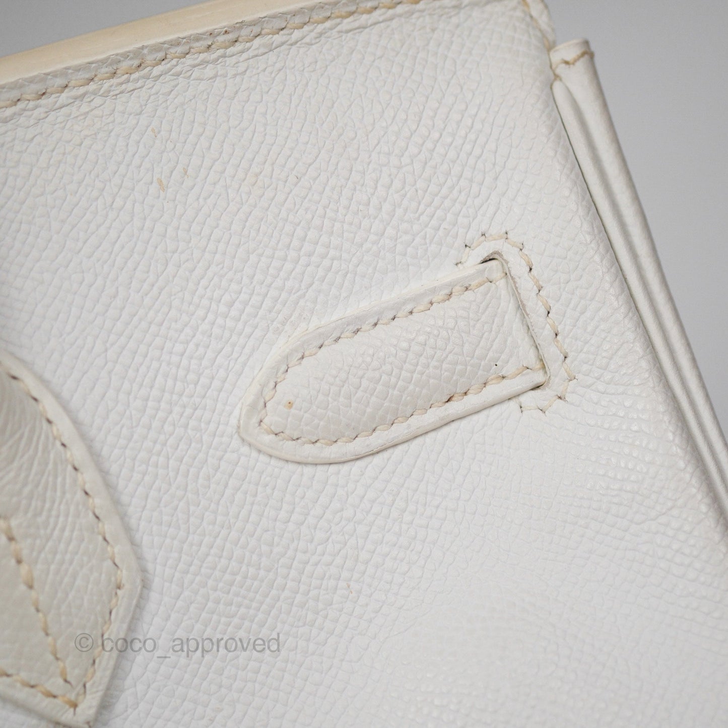 Hermès Birkin 30 Retourne White Epsom Palladium Hardware