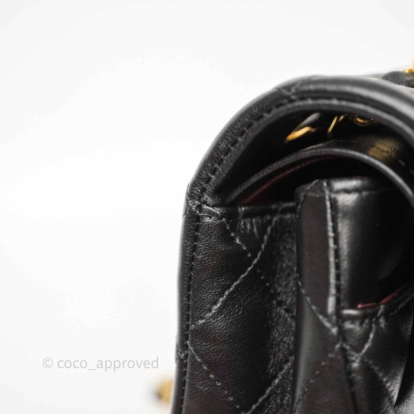 Chanel Classic M/L Medium Flap Quilted Black Lambskin Gold Hardware