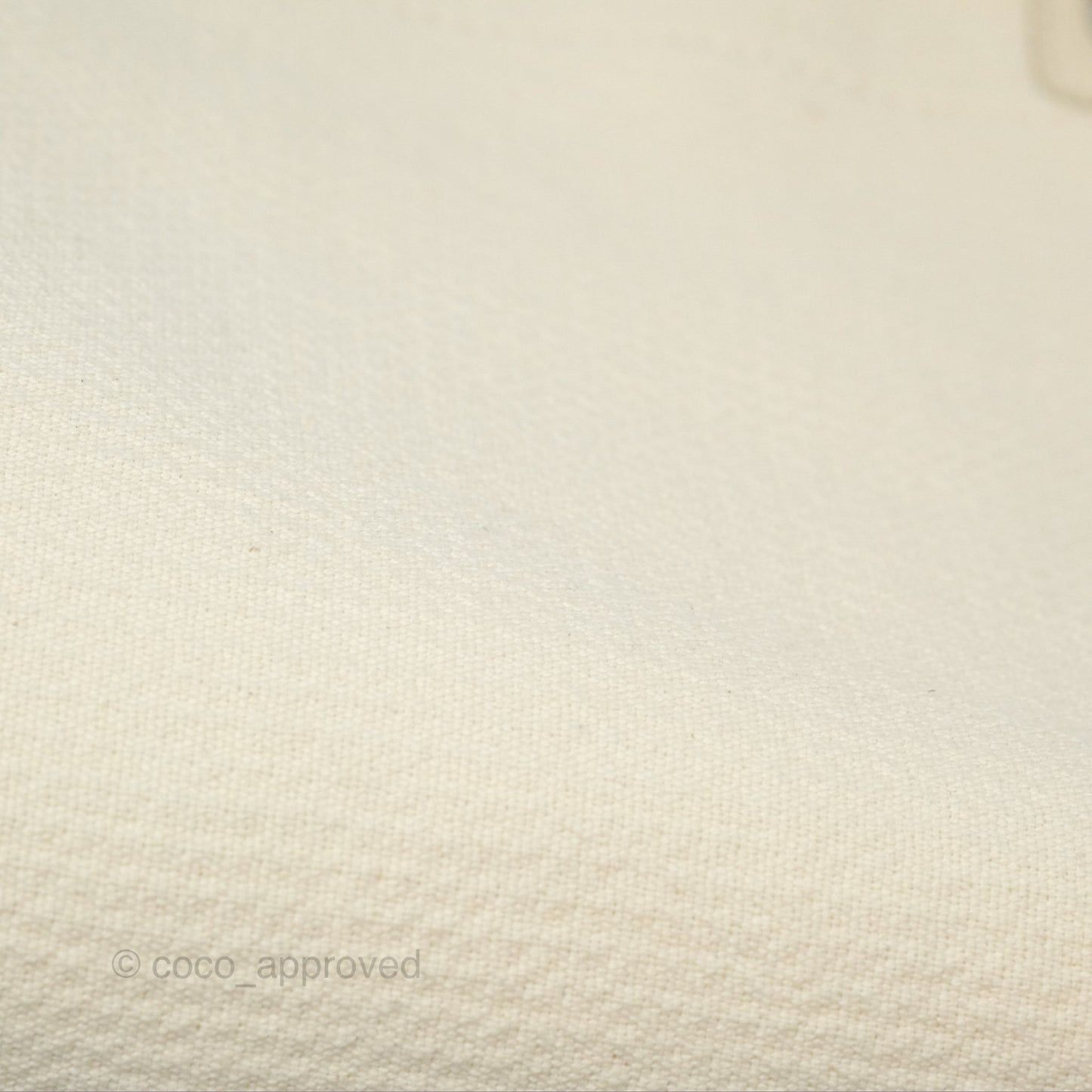 Chanel Medium Deauville Tote Ivory Cotton Silver Hardware