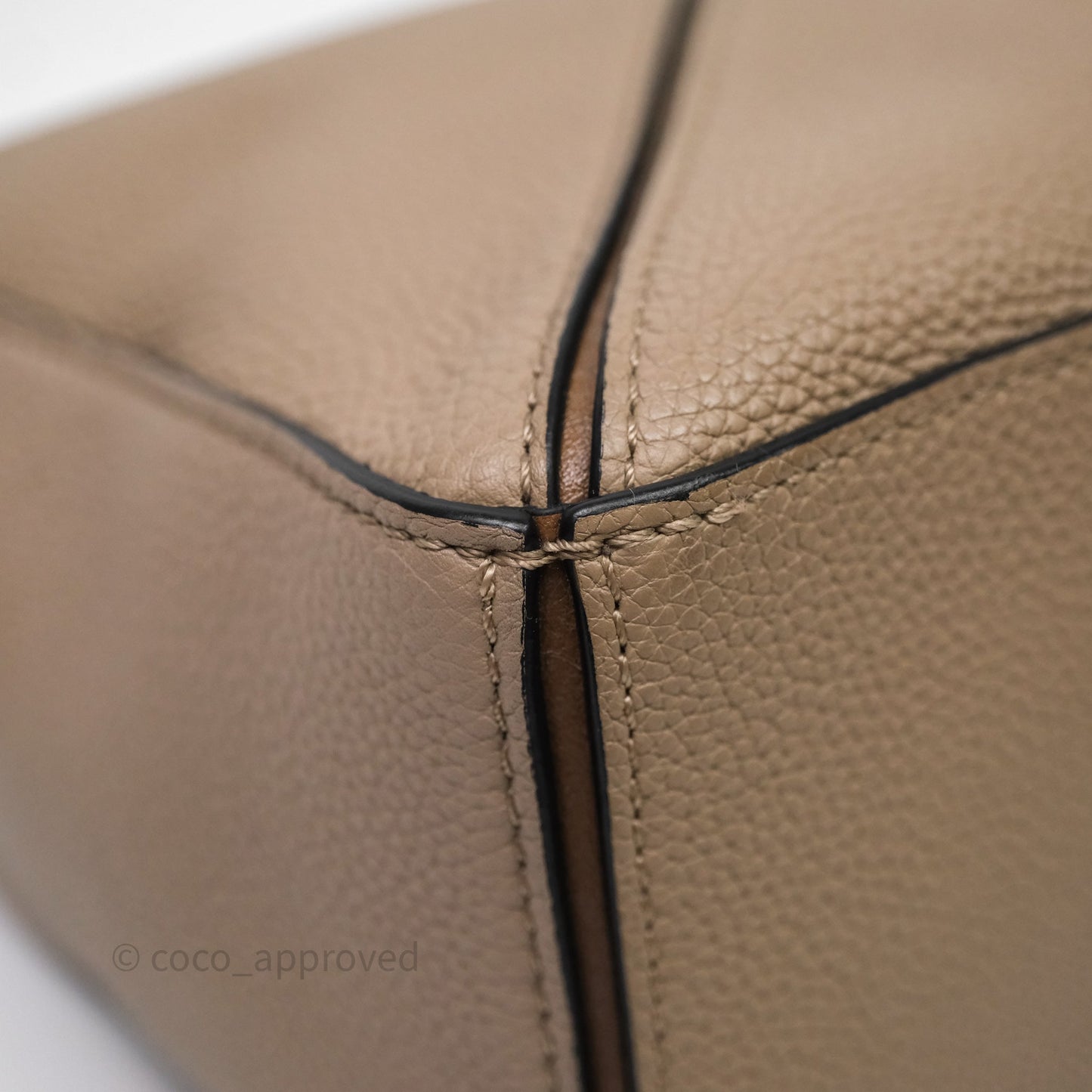 Loewe Small Puzzle Bag Sand Mink Grained Calfskin Gold Hardware