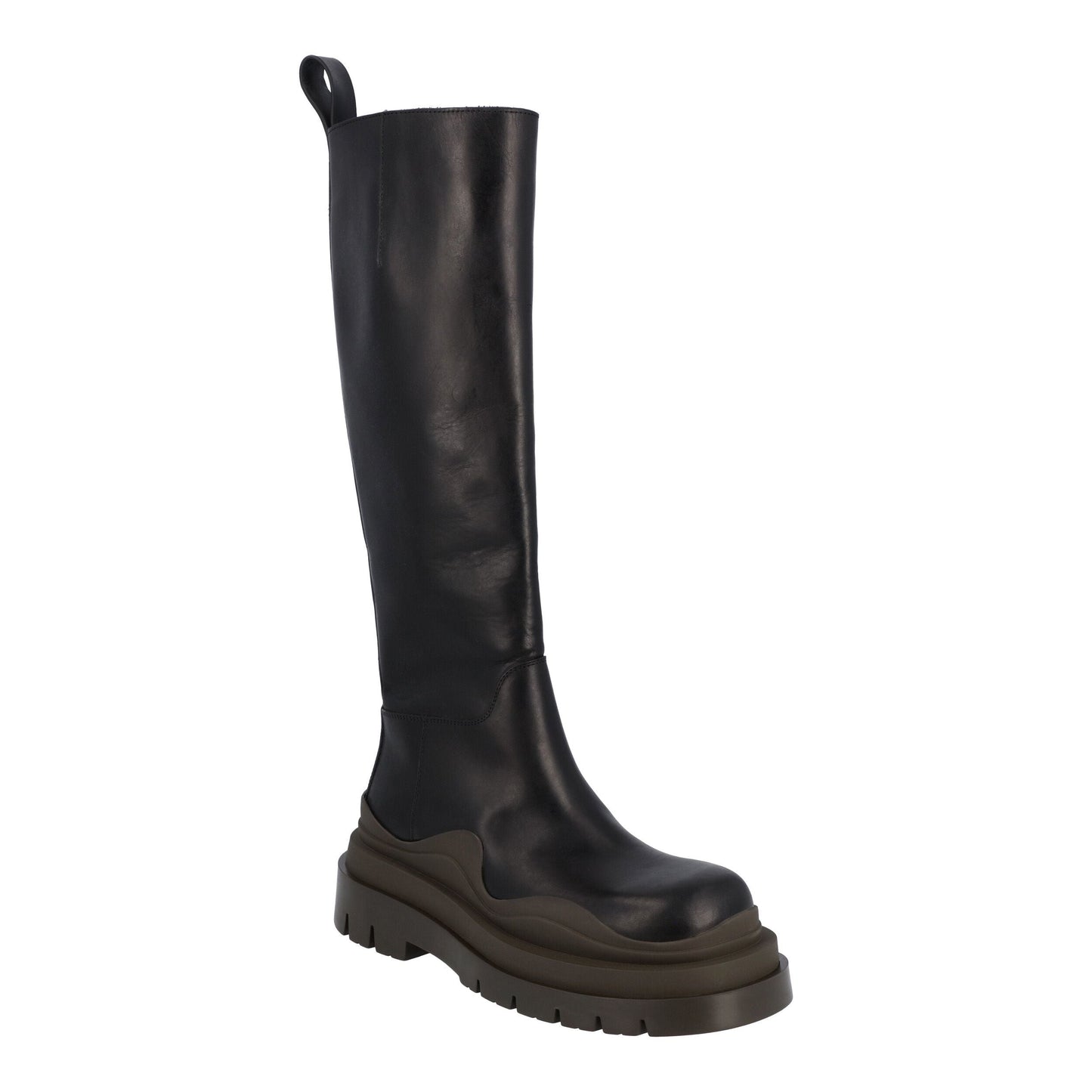 Luxury Bottega Veneta Women Tire Kneehigh Boots In Black And Camping