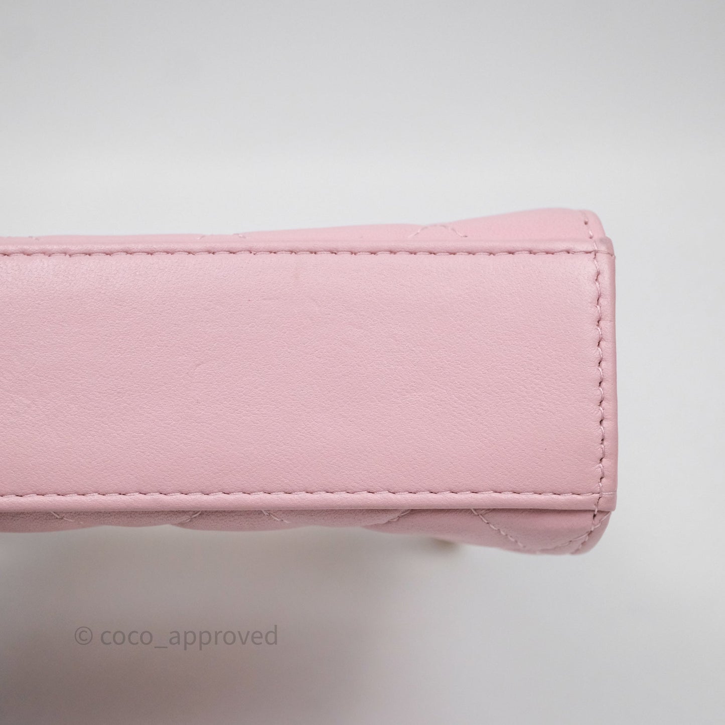 Chanel Mini Enamel Handle Clutch on Chain Pink Lambskin Gold Hardware