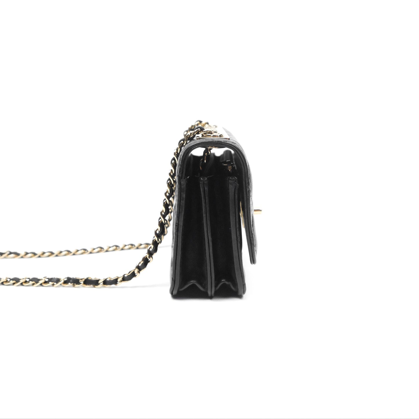Chanel Mini Trendy WOC Black Lambskin Gold Hardware