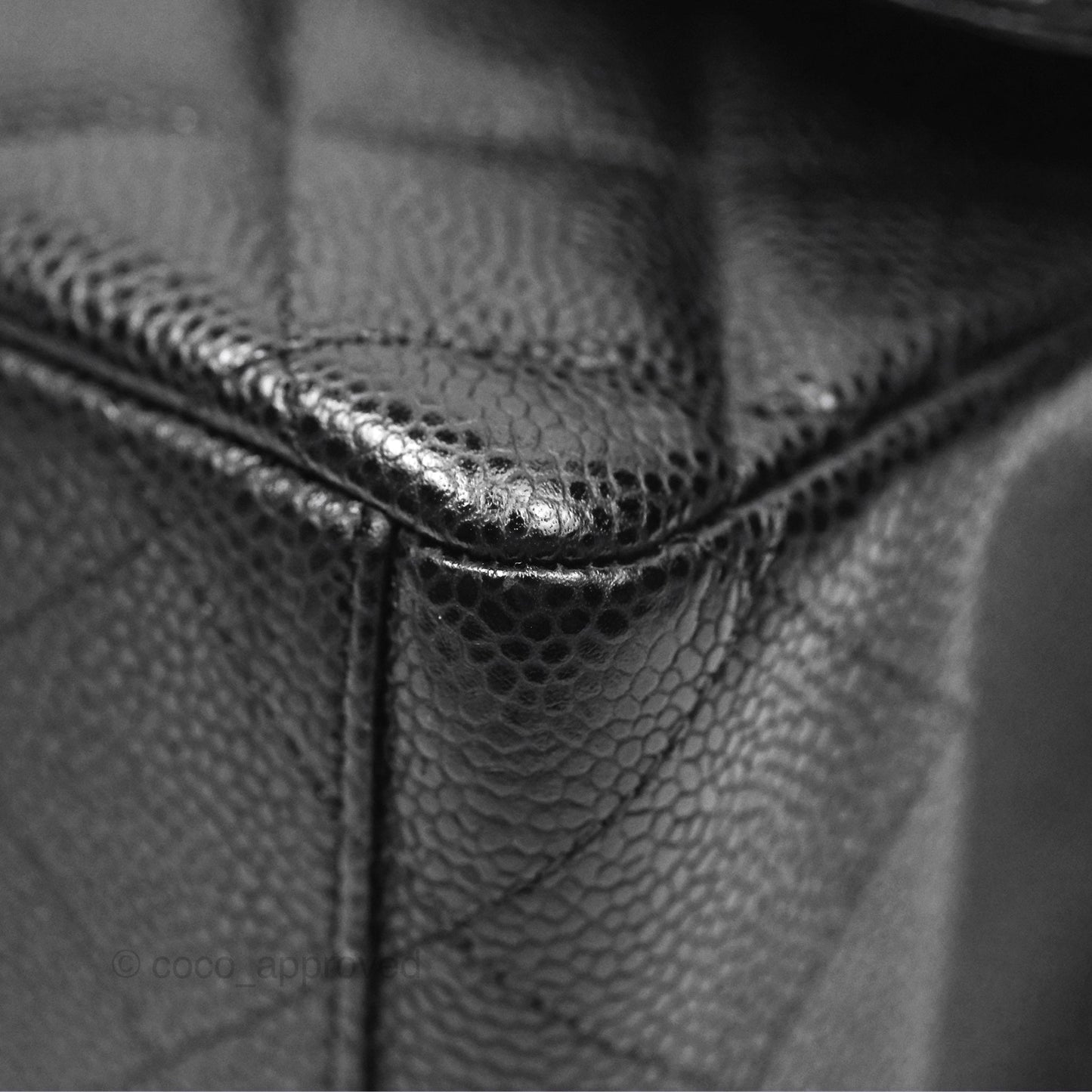 Chanel Quilted Maxi Double Flap Black Caviar Silver Hardware