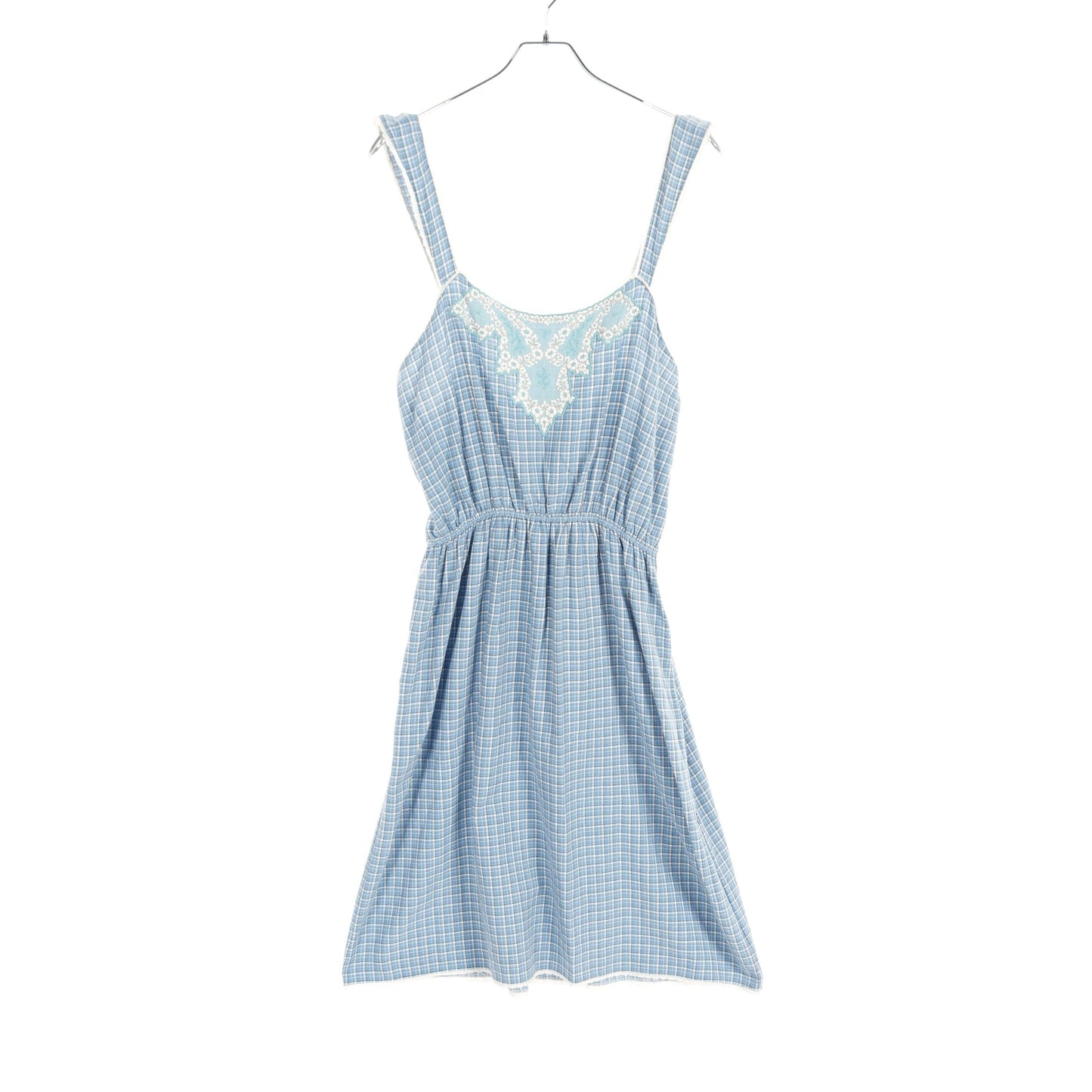 Luxury Gucci Trending 2025 One piece Check Cotton Light blue White Multicolor