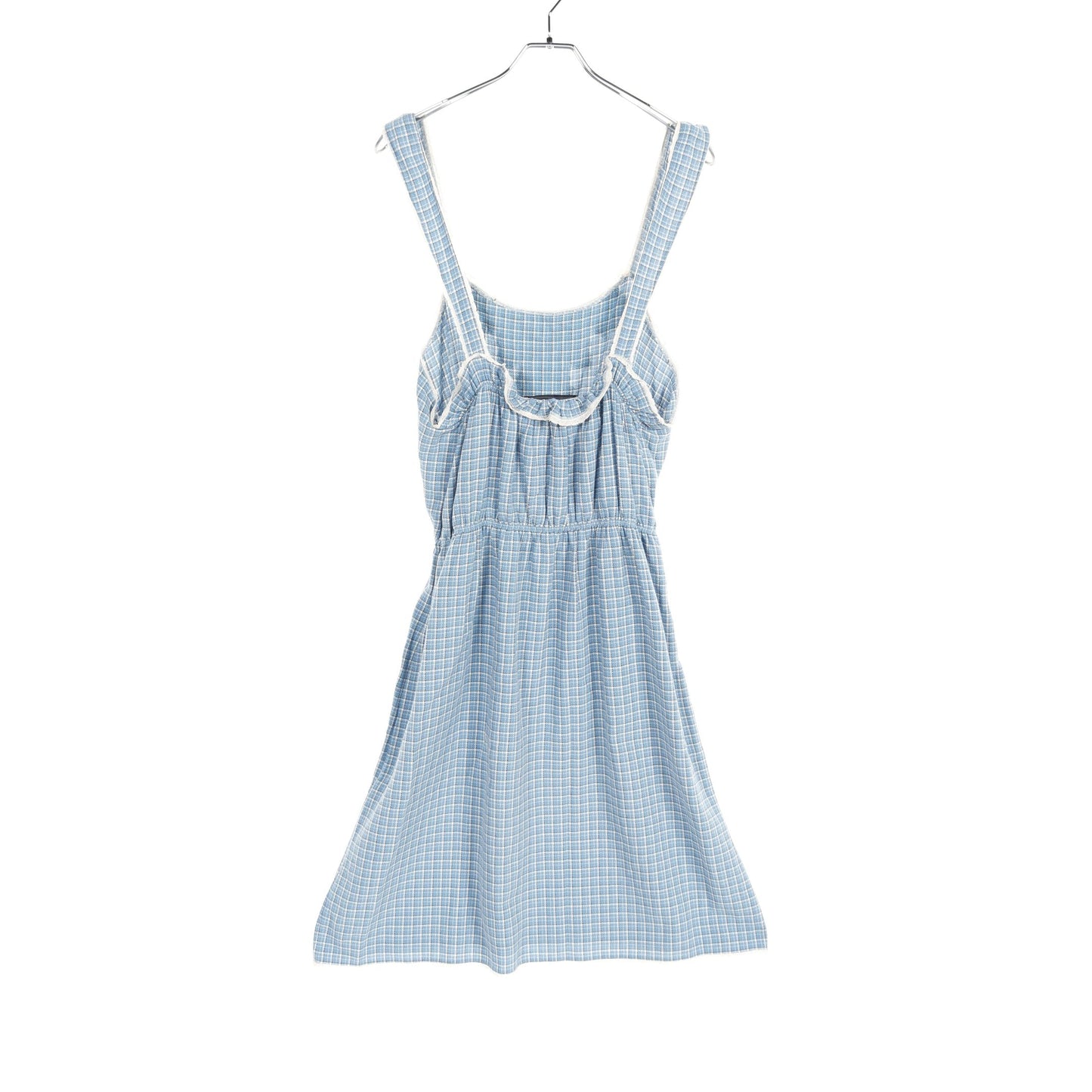 Luxury Gucci Trending 2025 One piece Check Cotton Light blue White Multicolor