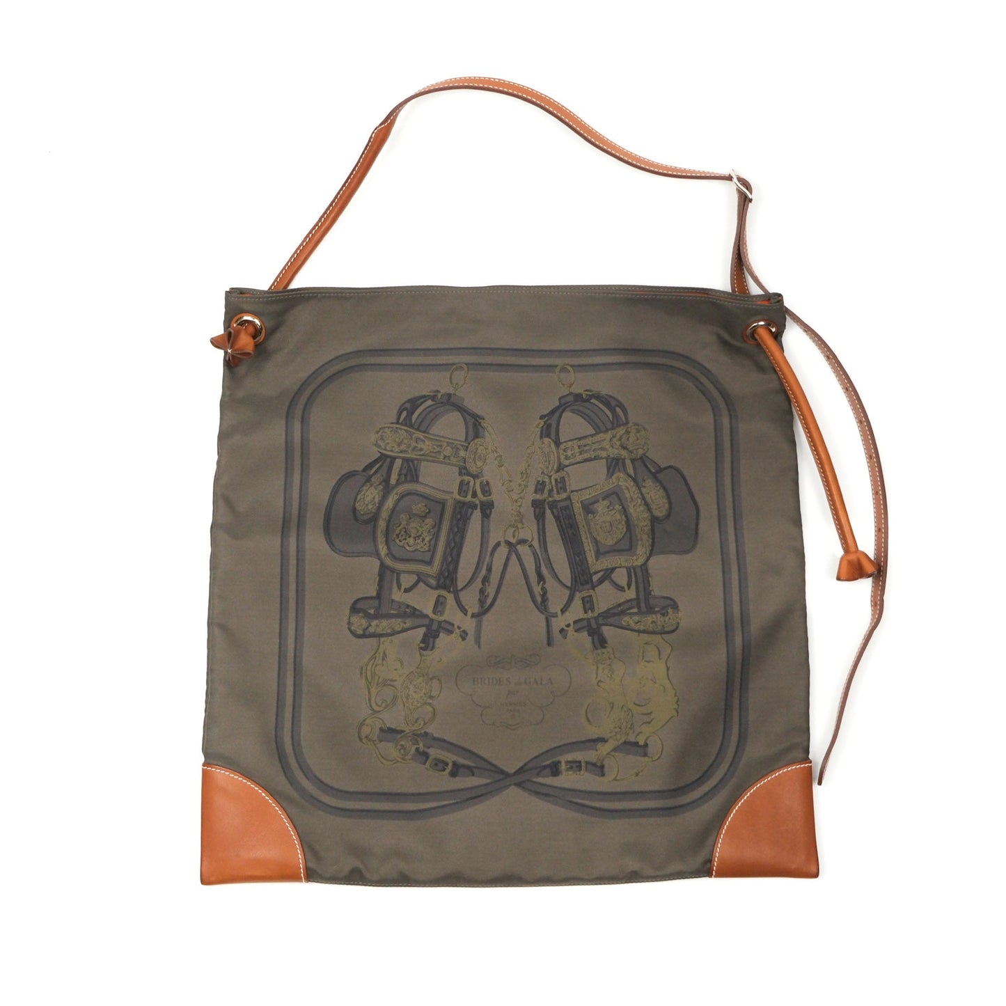 Hermès Silk City Bag Brides De Gala Khaki Grey
