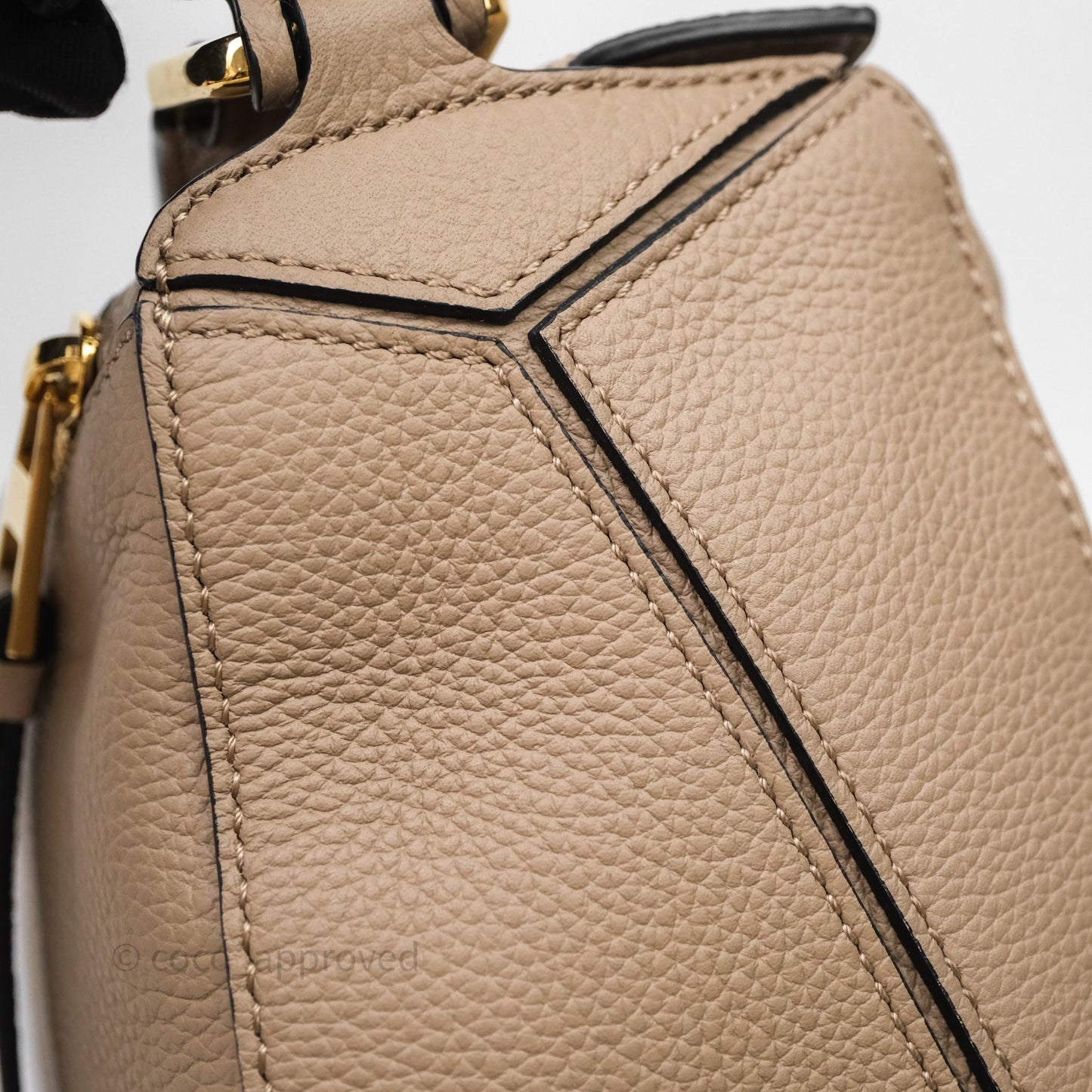 Loewe Small Puzzle Bag Sand Mink Grained Calfskin