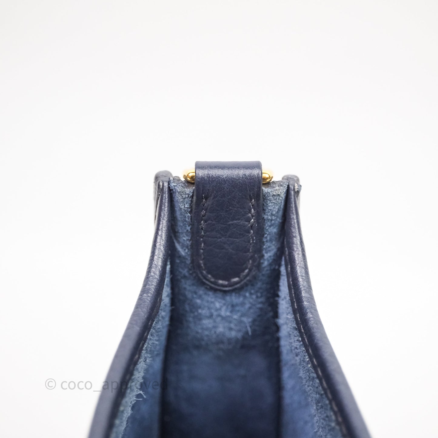Hermès Mini Evelyne 16 Bleu Nuit 2Z Clemence Gold Hardware