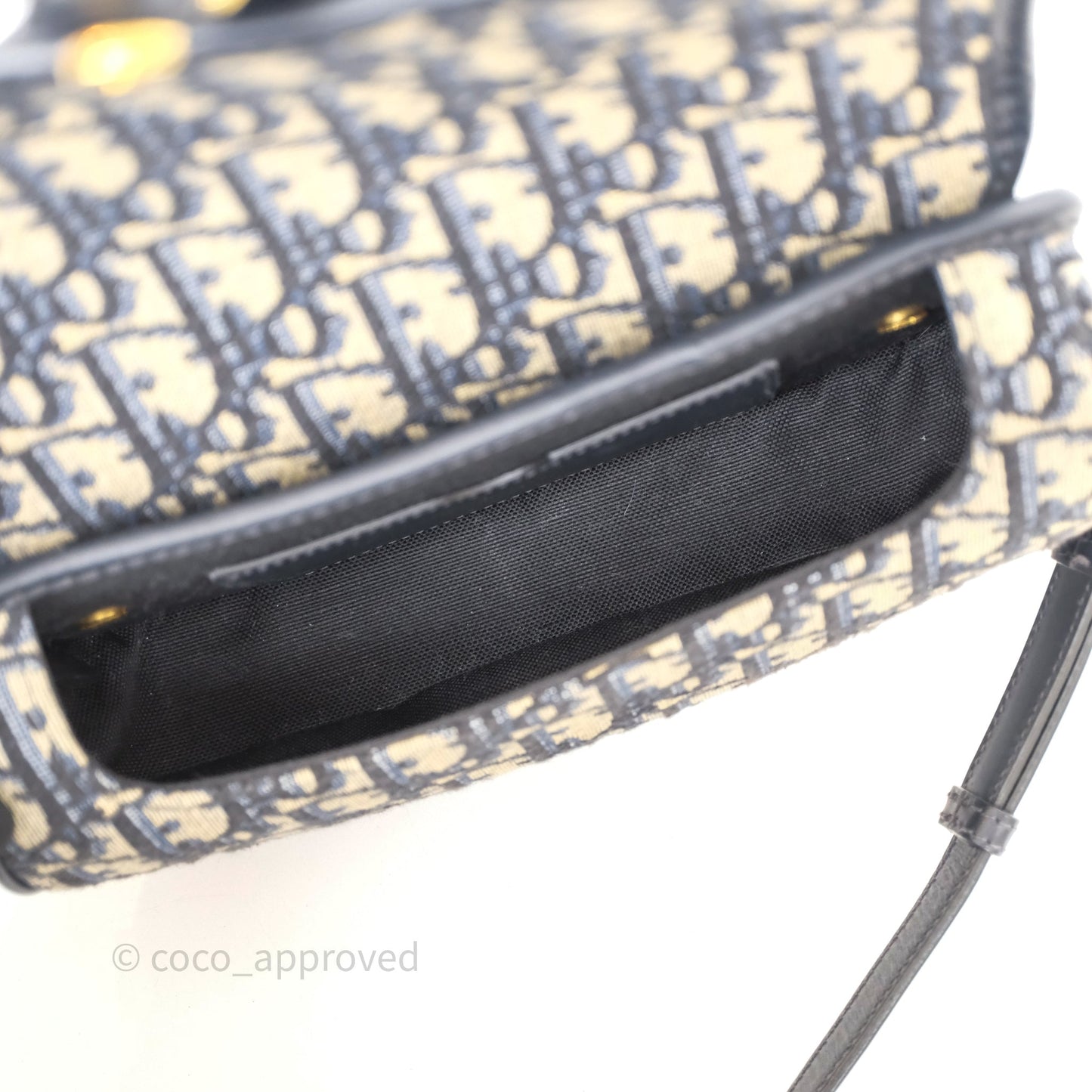 Christian Dior Bobby East-West Bag Blue Oblique Jacquard Canvas