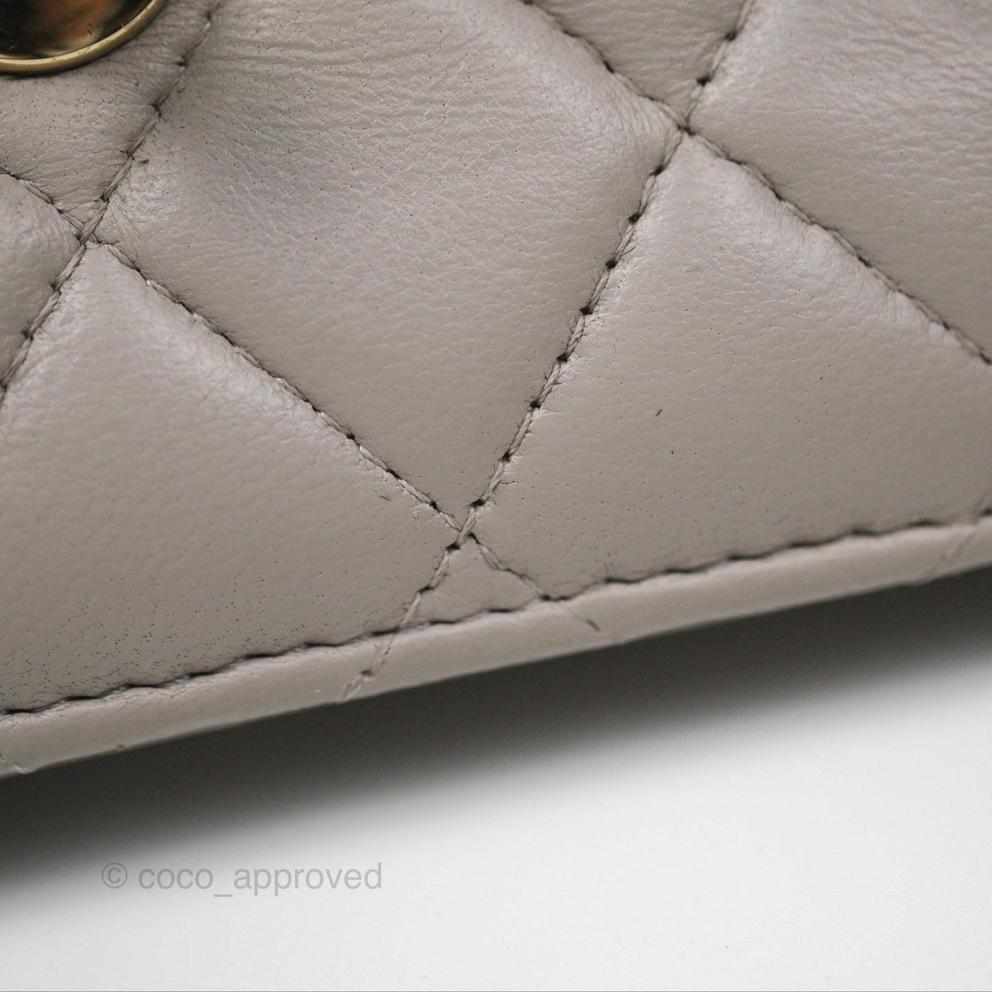 Chanel Trendy CC WOC Quilted Grey Lambskin Gold Hardware