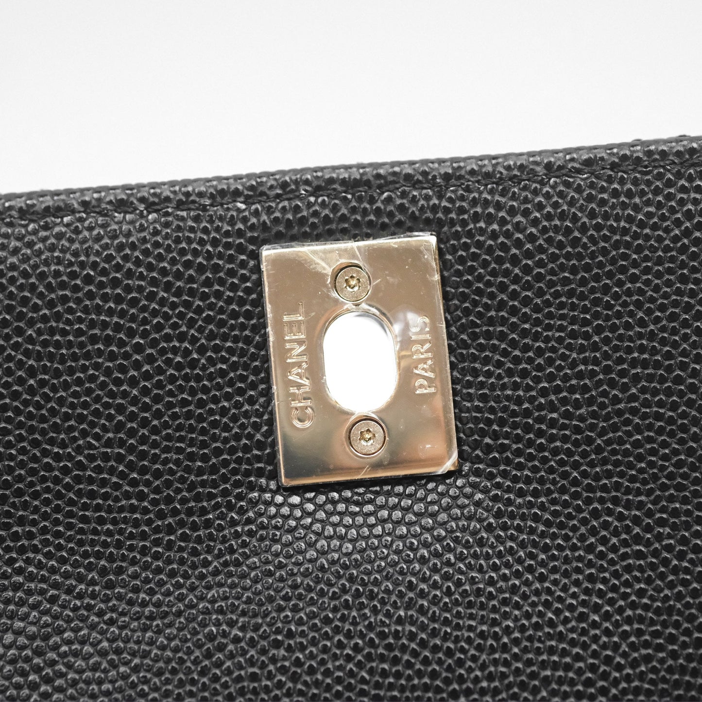 Chanel Mini Coco Handle Quilted Black Caviar Gold Hardware