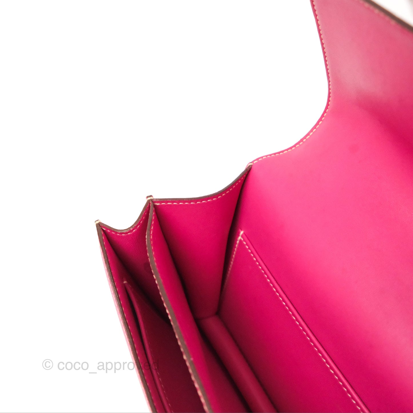 Hermès Constance Mini 18cm Rose Tyrien Epsom Palladium Hardware