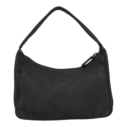 Luxury Prada Hand Bag Nylon Black Silver  90223