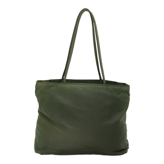 Luxury Prada Tote Bag Nylon Green Silver  90225